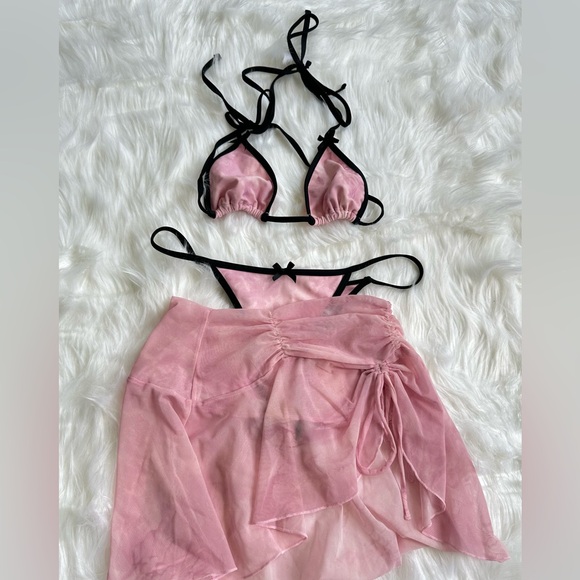 I.AM.GIA IZZE 3 piece pink bow bikini set - SOLD OUT - Picture 6 of 7